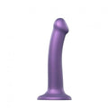 Strap-On-Me (Франція) Насадка для страпону Strap-On-Me Mono Density Dildo Violet M, діам. 3,3 см, одношаровий силікон, гну