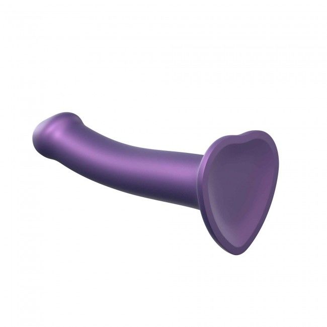 Strap-On-Me (Франція) Насадка для страпону Strap-On-Me Mono Density Dildo Violet M, діам. 3,3 см, одношаровий силікон, гну