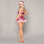 Новорічний еротичний костюм «Блискуча Шеллі» One Size Pink