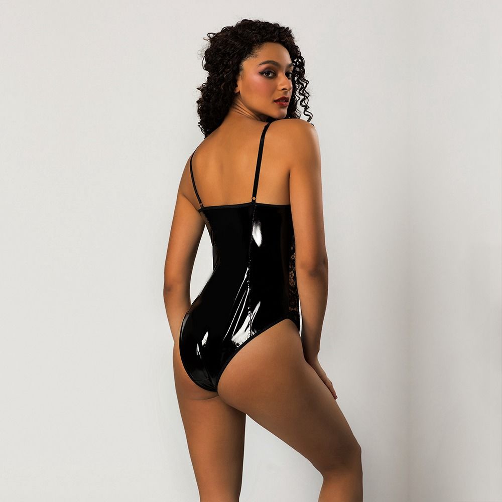 JSY (Китай) Еротичний лаковий боді One Size Black