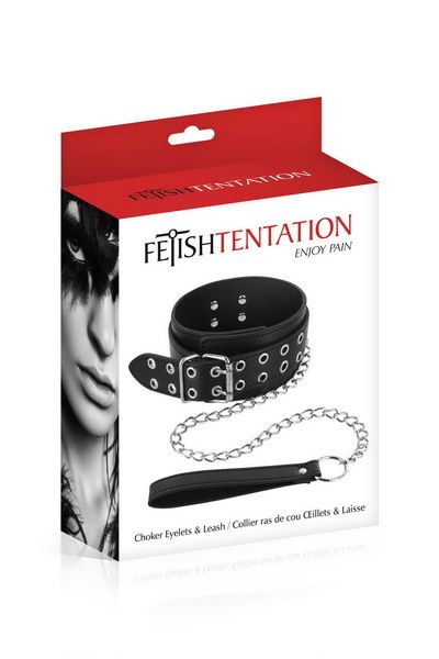 Fetish Tentation (Франція) Нашийник з повідцем Fetish Tentation Eyalets and Leash