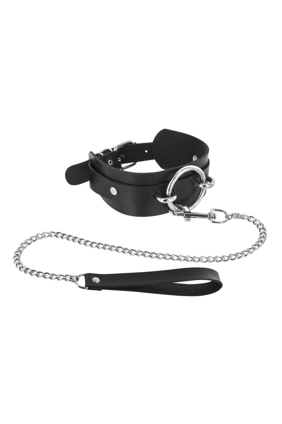 Fetish Tentation (Франція) Нашийник великим кільцем та з повідцем Fetish Tentation Ring and Leash
