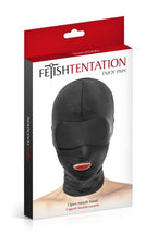 Капюшон для БДСМ з відкритим ротом Fetish Tentation Open Mouth Hood
