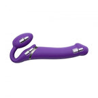 Безремінний страпон з вібрацією Strap-On-Me Vibrating Violet M, діаметр 3,8 см, пульт ДК, регульований