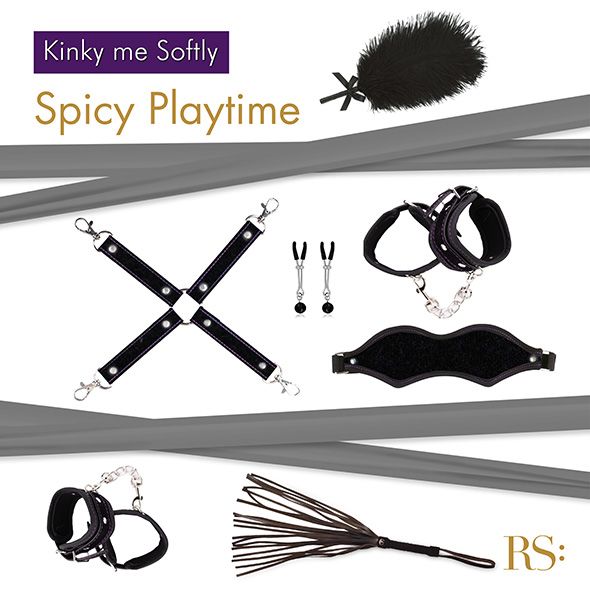 RIANNE S (Нідерланди) Подарунковий набір для BDSM RIANNE S — Kinky Me Softly Black: 8 предметів для задоволення