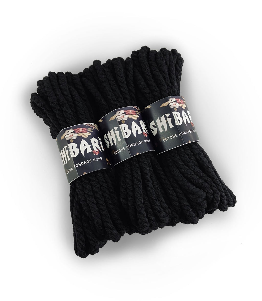Feral Feelings (Україна) Бавовняна мотузка для шібарі Feral Feelings Shibari Rope, 8 м чорна