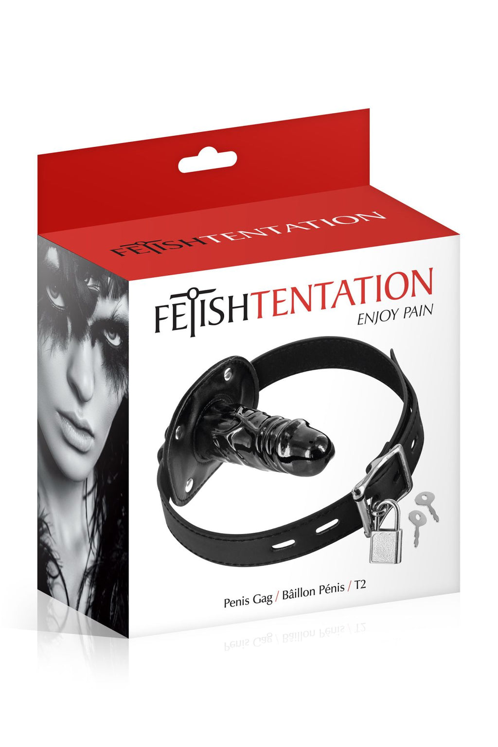 Fetish Tentation (Франція) Кляп з великим фаллоімітатором Fetish Tentation Penis Gag T2