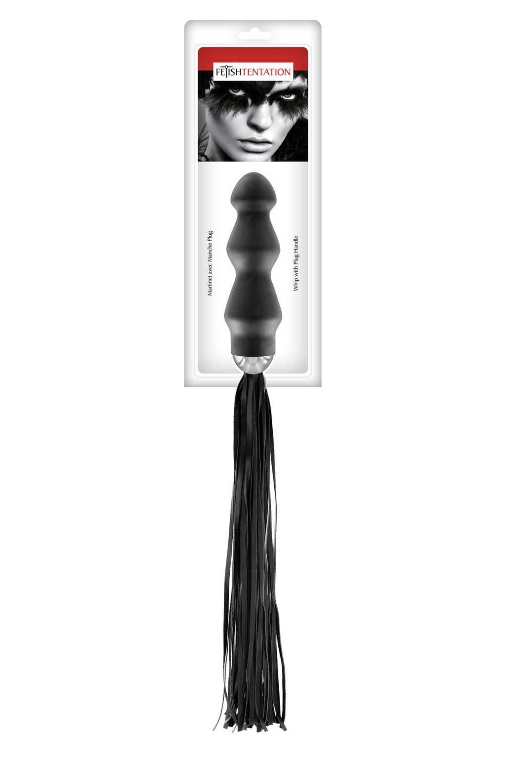 Fetish Tentation (Франція) Флогер з ручкою - анальним плагом Fetish Tentation Whip with Plug Handle