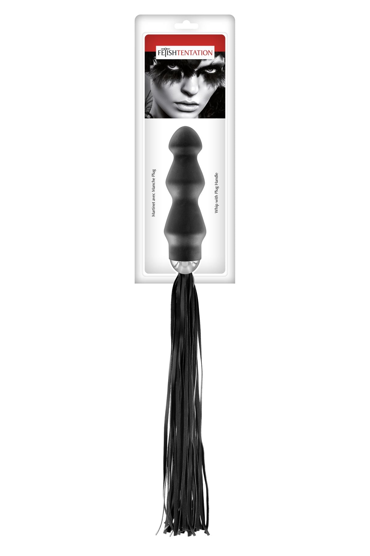 Fetish Tentation (Франція) Флогер з ручкою - анальним плагом Fetish Tentation Whip with Plug Handle