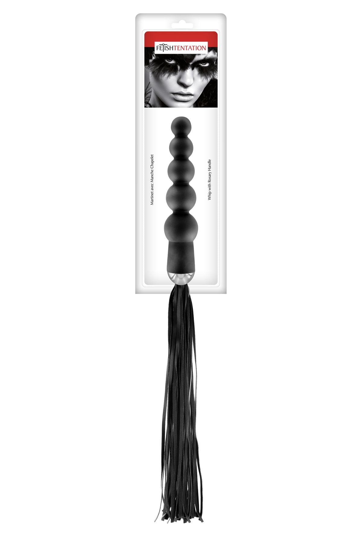 Fetish Tentation (Франція) Флогер з ручкою - анальним намистом Fetish Tentation Whip with Rosary Handle