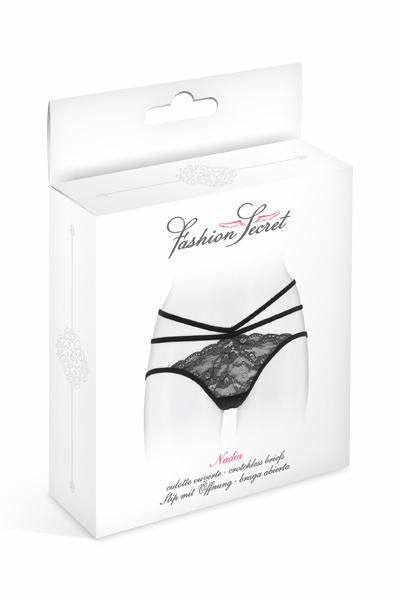 Fashion Secret (Франція) Трусики з відкритою попкою Fashion Secret Nadia Black
