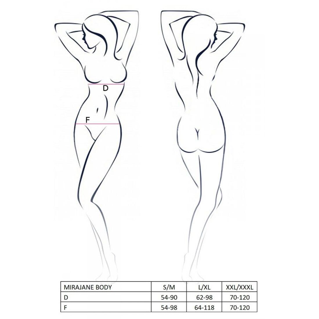 Passion (Польща) Ажурний боді Passion AZALIA BODY L/XL, black