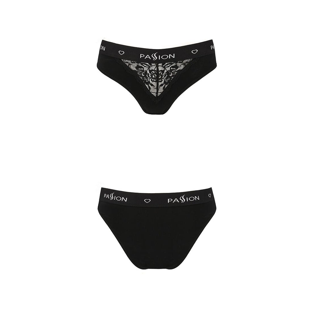 Passion (Польща) Трусики з широкою гумкою і мереживом Passion PS001 PANTIES L, black