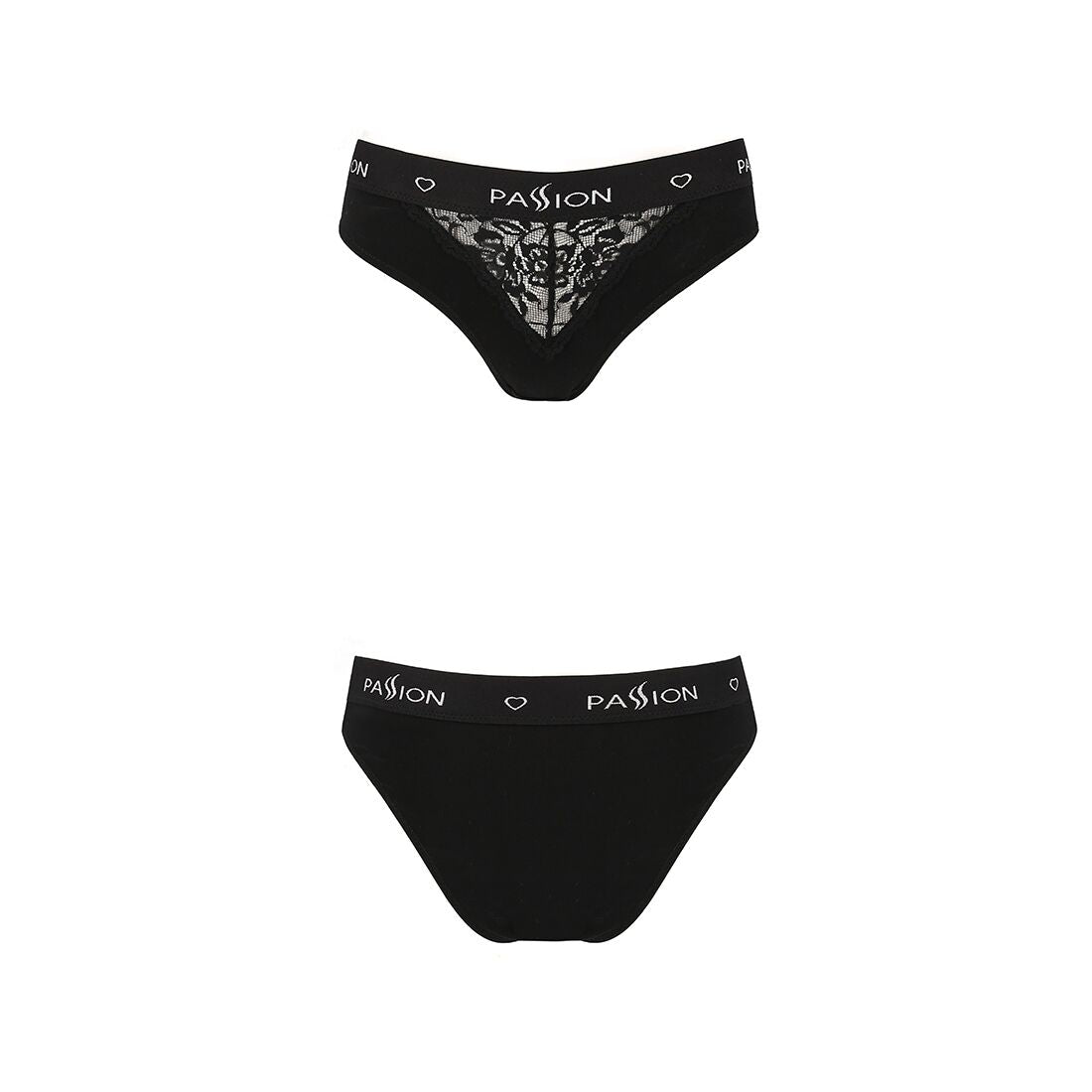 Passion (Польща) Трусики з широкою гумкою і мереживом Passion PS001 PANTIES L, black