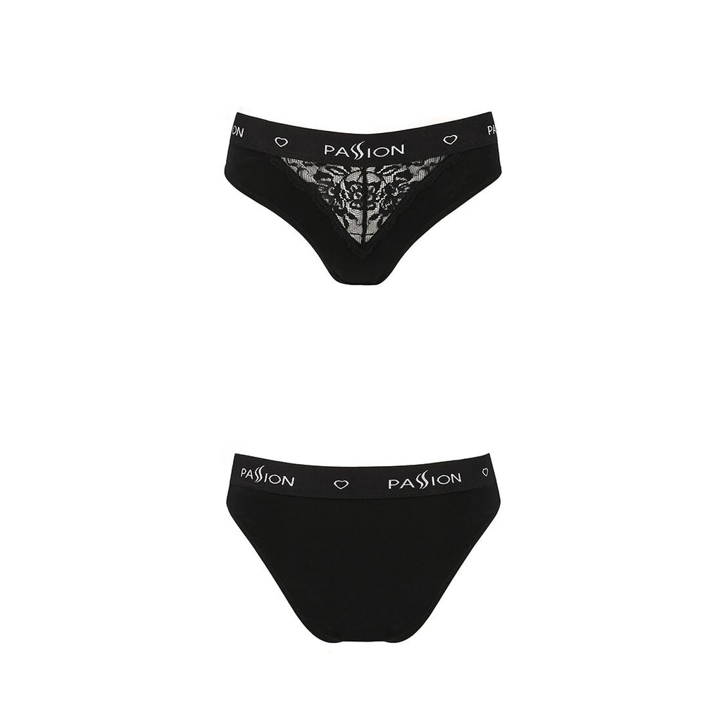 Passion (Польща) Трусики з широкою гумкою і мереживом Passion PS001 PANTIES M, black