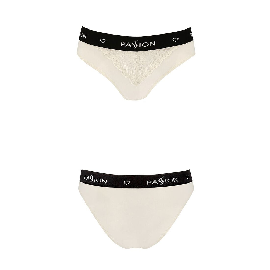 Passion (Польща) Трусики з широкою гумкою і мереживом Passion PS001 PANTIES L, ecru