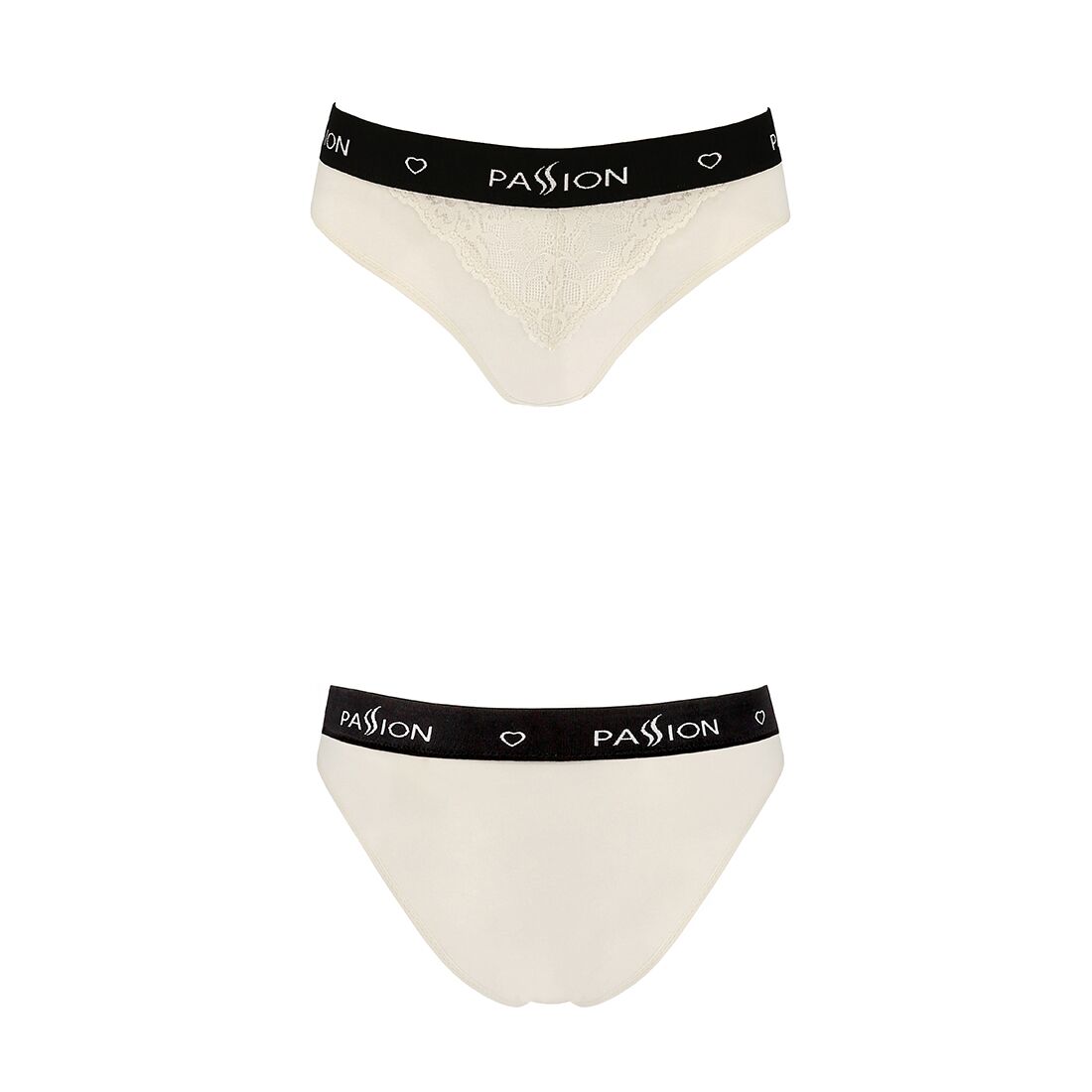Passion (Польща) Трусики з широкою гумкою і мереживом Passion PS001 PANTIES L, ecru