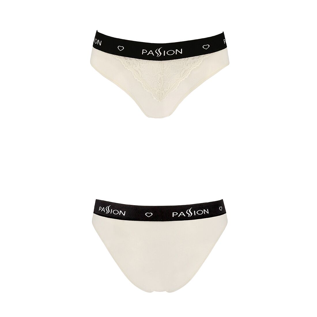 Passion (Польща) Трусики з широкою гумкою і мереживом Passion PS001 PANTIES S, ecru