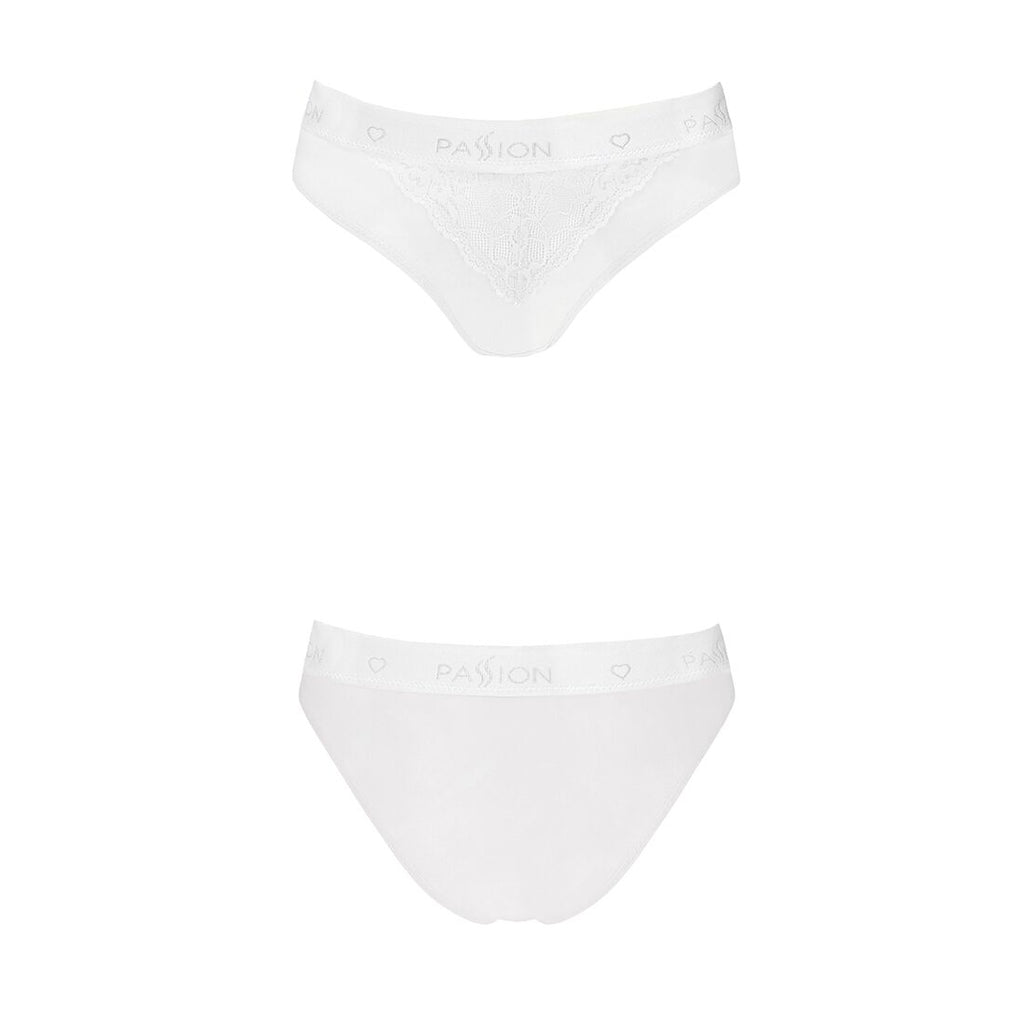 Passion (Польща) Трусики з широкою гумкою і мереживом Passion PS001 PANTIES L, white