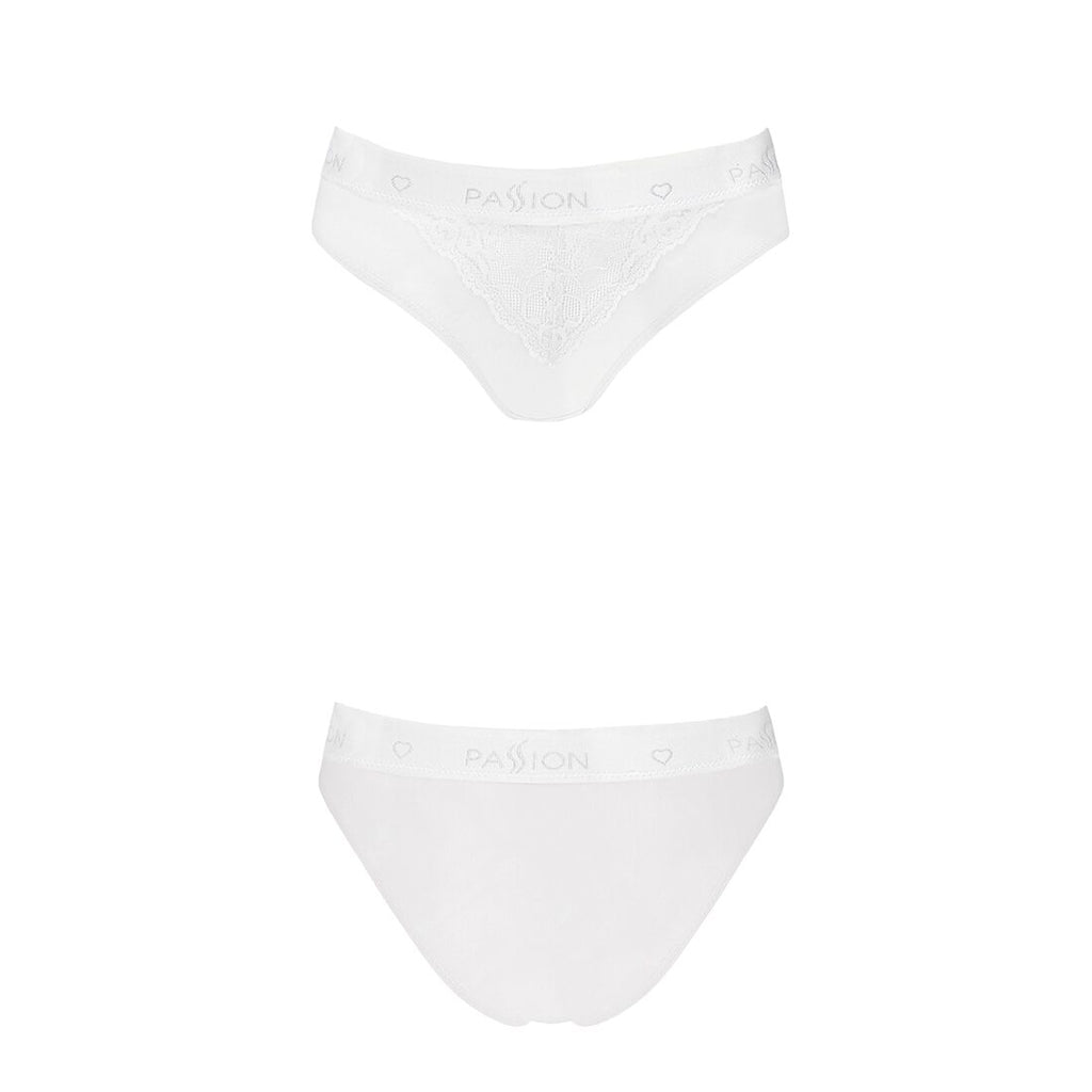 Passion (Польща) Трусики з широкою гумкою і мереживом Passion PS001 PANTIES S, white