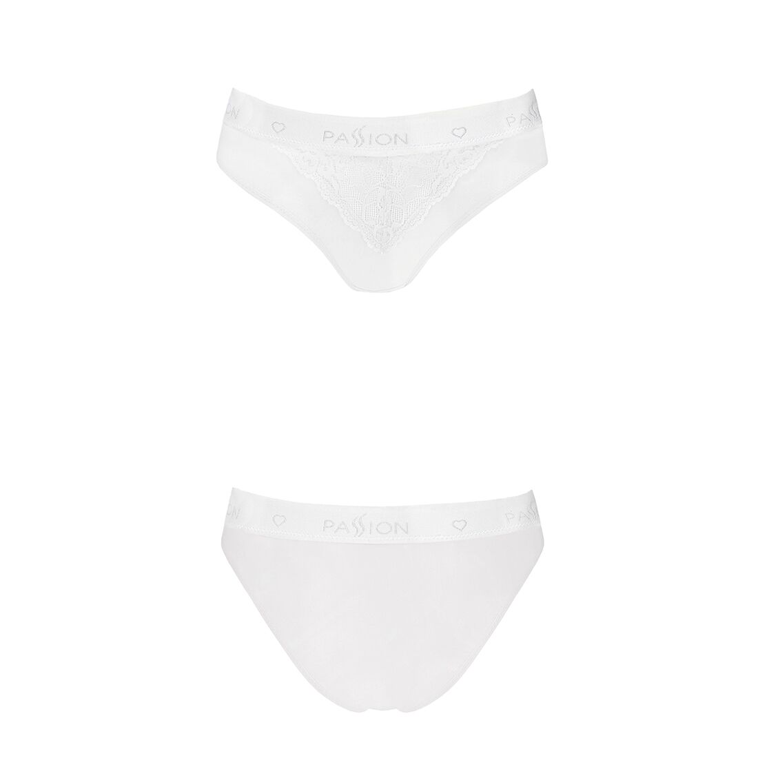 Passion (Польща) Трусики з широкою гумкою і мереживом Passion PS001 PANTIES S, white