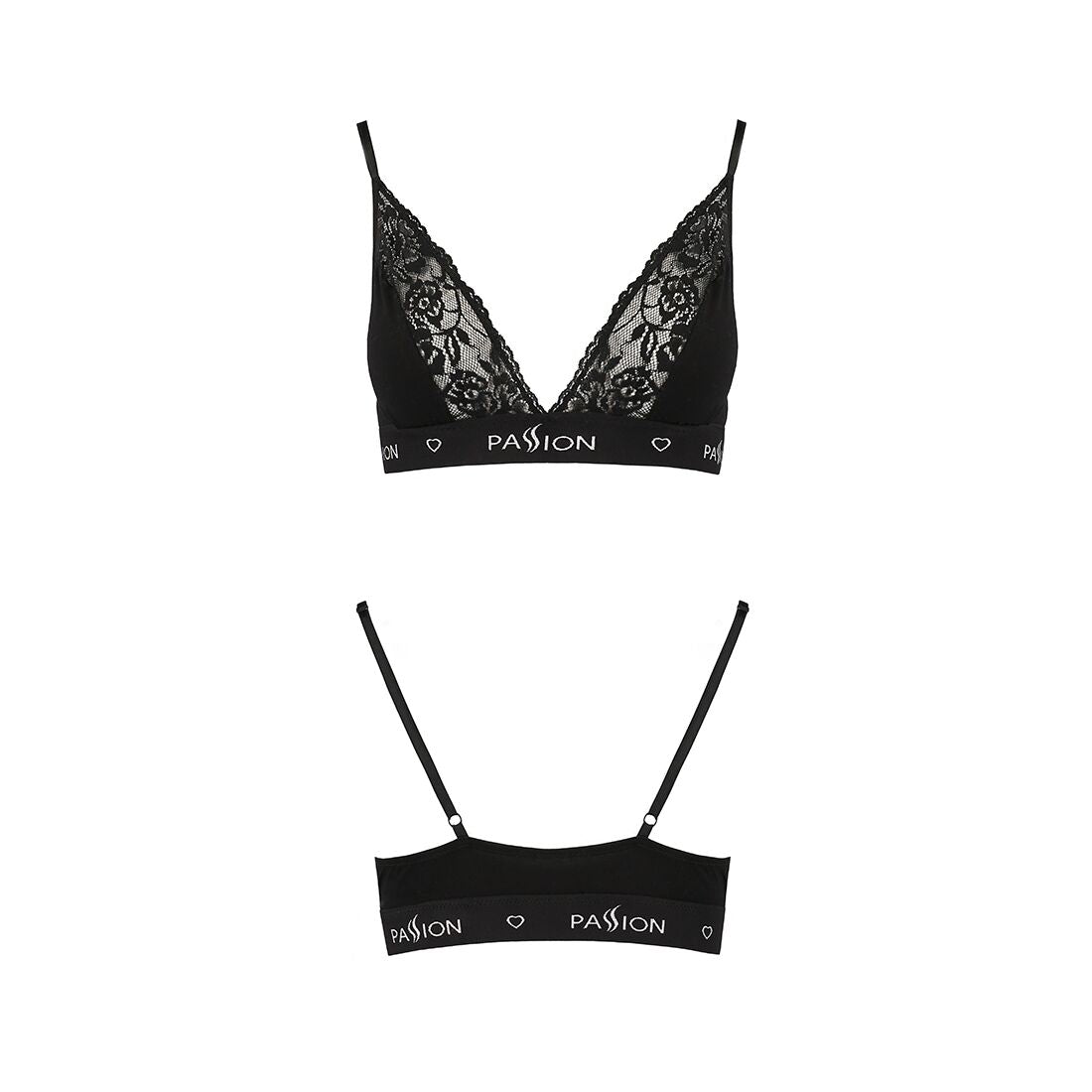 Passion (Польща) Еластичний топ з мереживом Passion PS001 TOP M, black