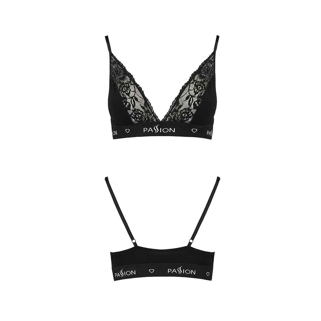 Passion (Польща) Еластичний топ з мереживом Passion PS001 TOP XL, black