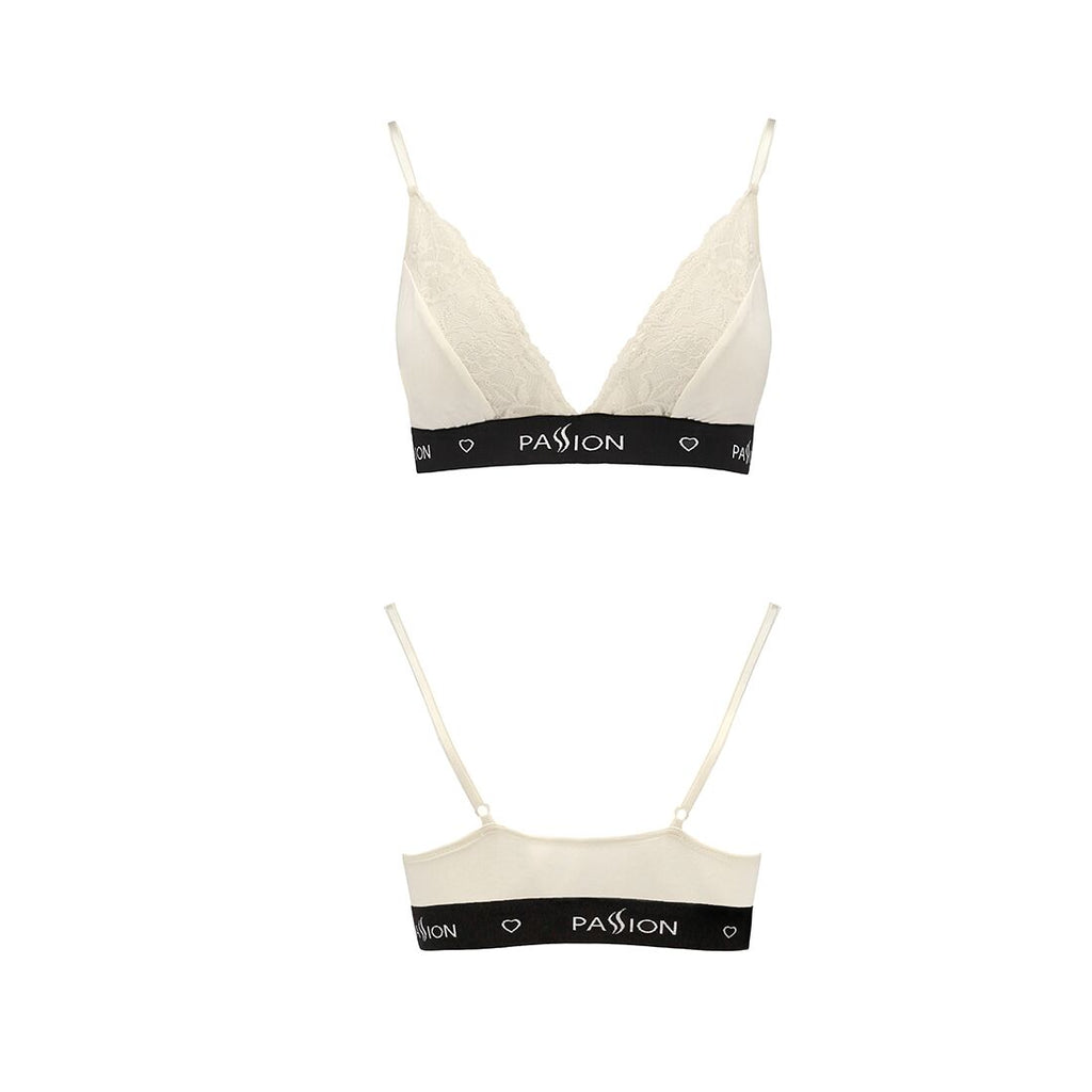 Passion (Польща) Еластичний топ з мереживом Passion PS001 TOP XL, ecru