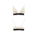 Еластичний топ з мереживом Passion PS001 TOP, ecru