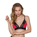 Passion (Польща) Еластичний топ з мереживом Passion PS001 TOP M, red-black