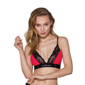 Passion (Польща) Еластичний топ з мереживом Passion PS001 TOP XL, red-black