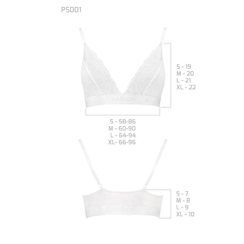 Passion (Польща) Еластичний топ з мереживом Passion PS001 TOP S, white