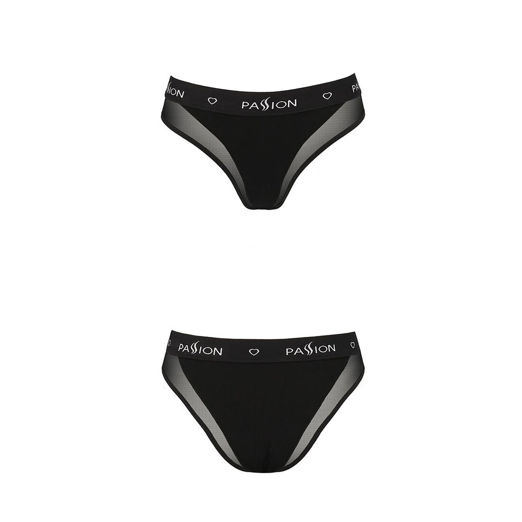 Passion (Польща) Трусики з прозорою вставкою Passion PS002 PANTIES L, black