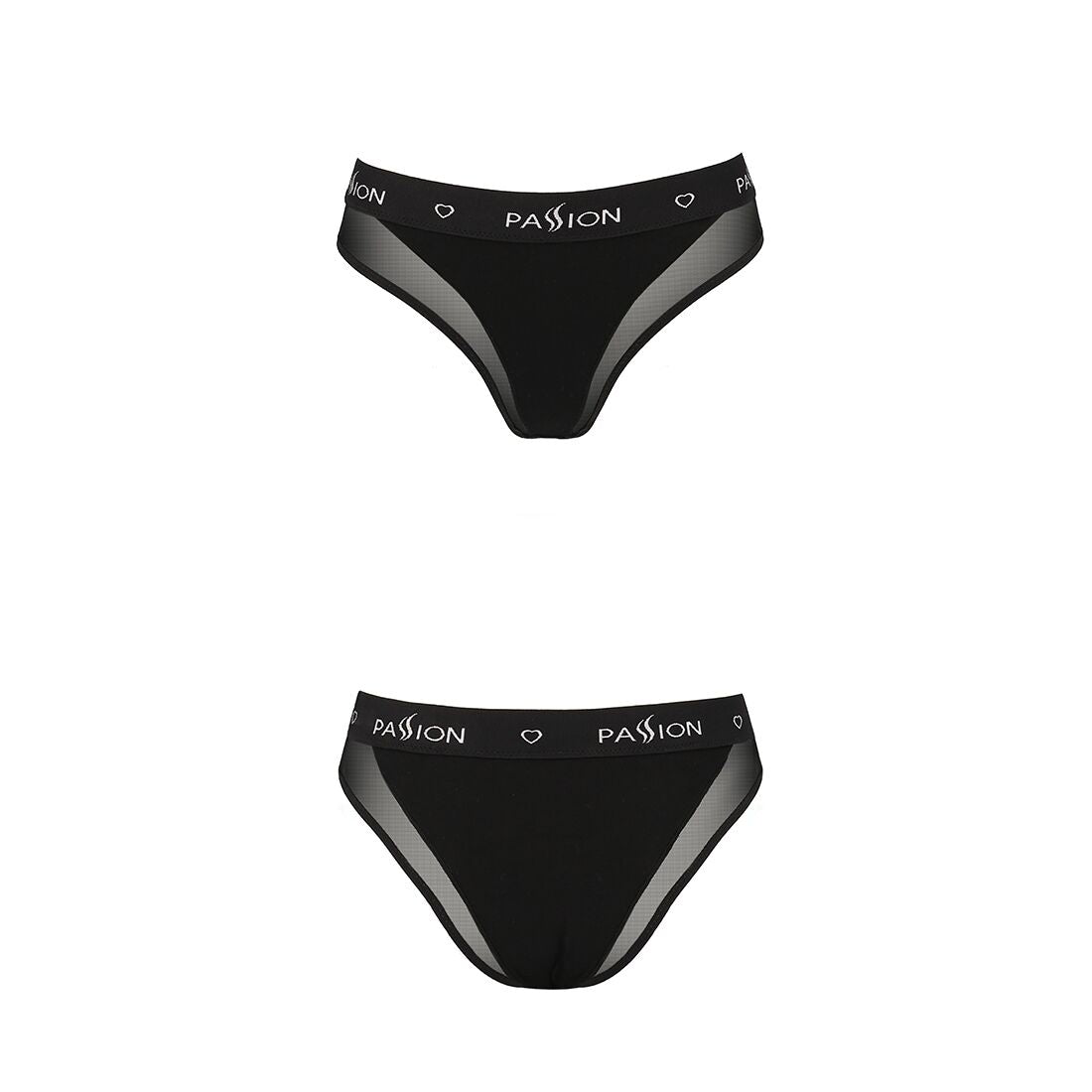 Passion (Польща) Трусики з прозорою вставкою Passion PS002 PANTIES L, black