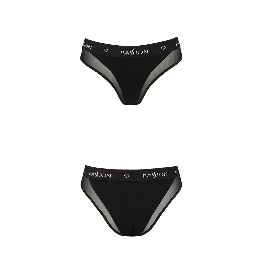 Passion (Польща) Трусики з прозорою вставкою Passion PS002 PANTIES M, black