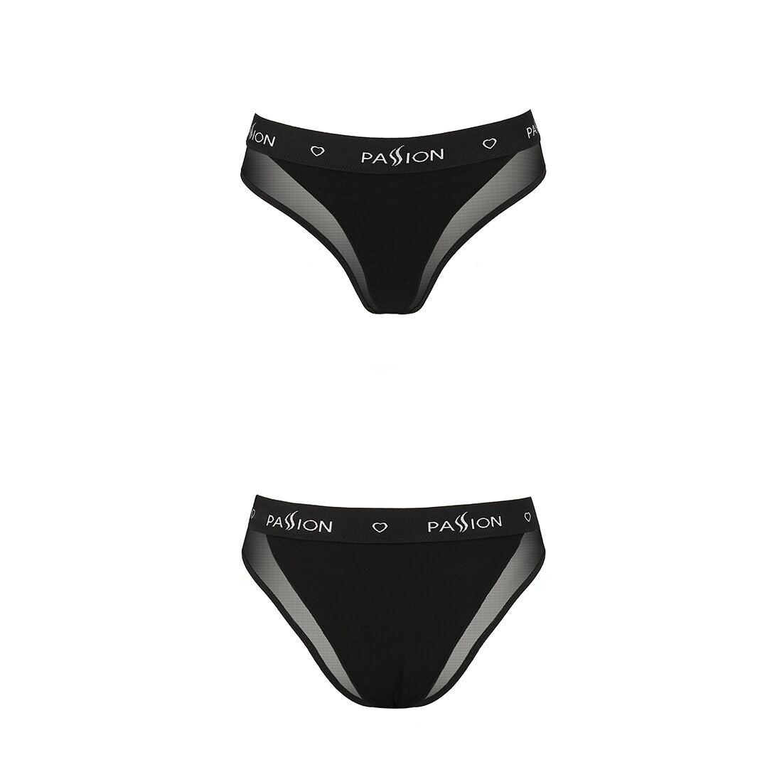 Passion (Польща) Трусики з прозорою вставкою Passion PS002 PANTIES M, black