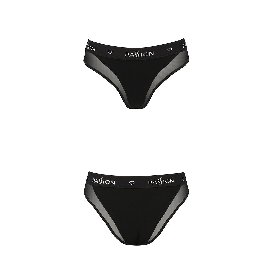 Passion (Польща) Трусики з прозорою вставкою Passion PS002 PANTIES S, black