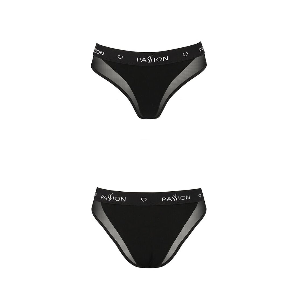 Passion (Польща) Трусики з прозорою вставкою Passion PS002 PANTIES XL, black