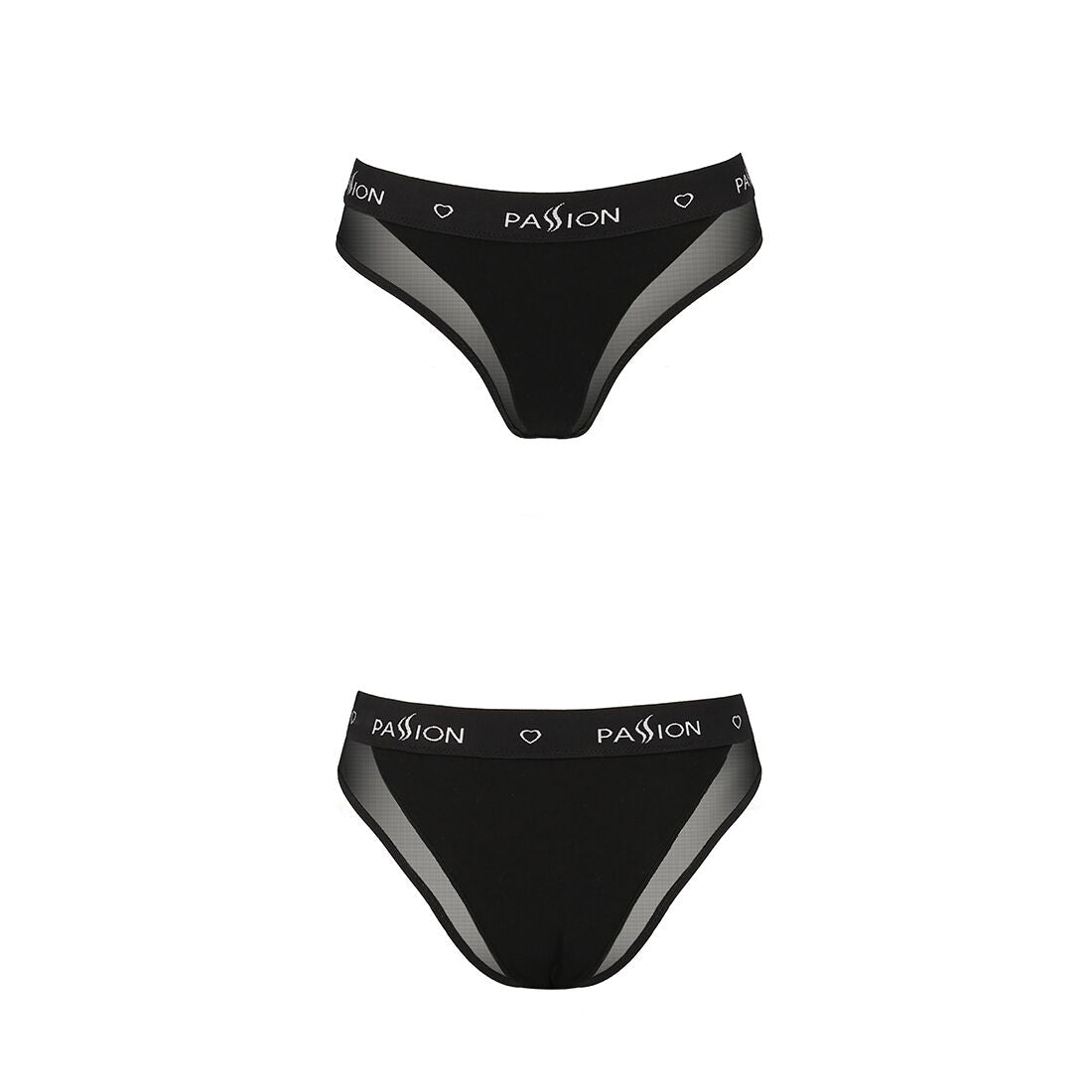 Passion (Польща) Трусики з прозорою вставкою Passion PS002 PANTIES XL, black