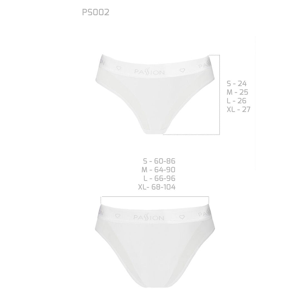 Passion (Польща) Трусики з прозорою вставкою Passion PS002 PANTIES XL, white