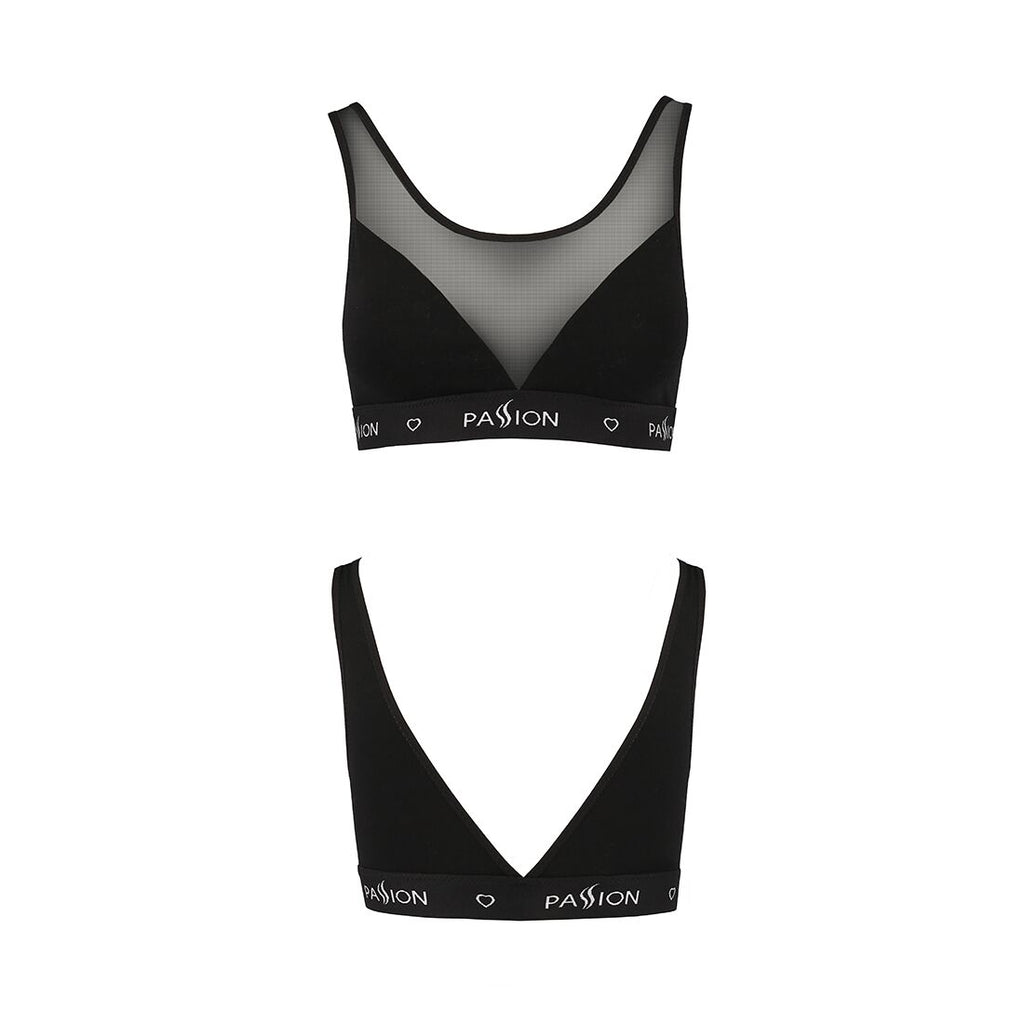 Passion (Польща) Топ з прозорою вставкою Passion PS002 TOP L, black