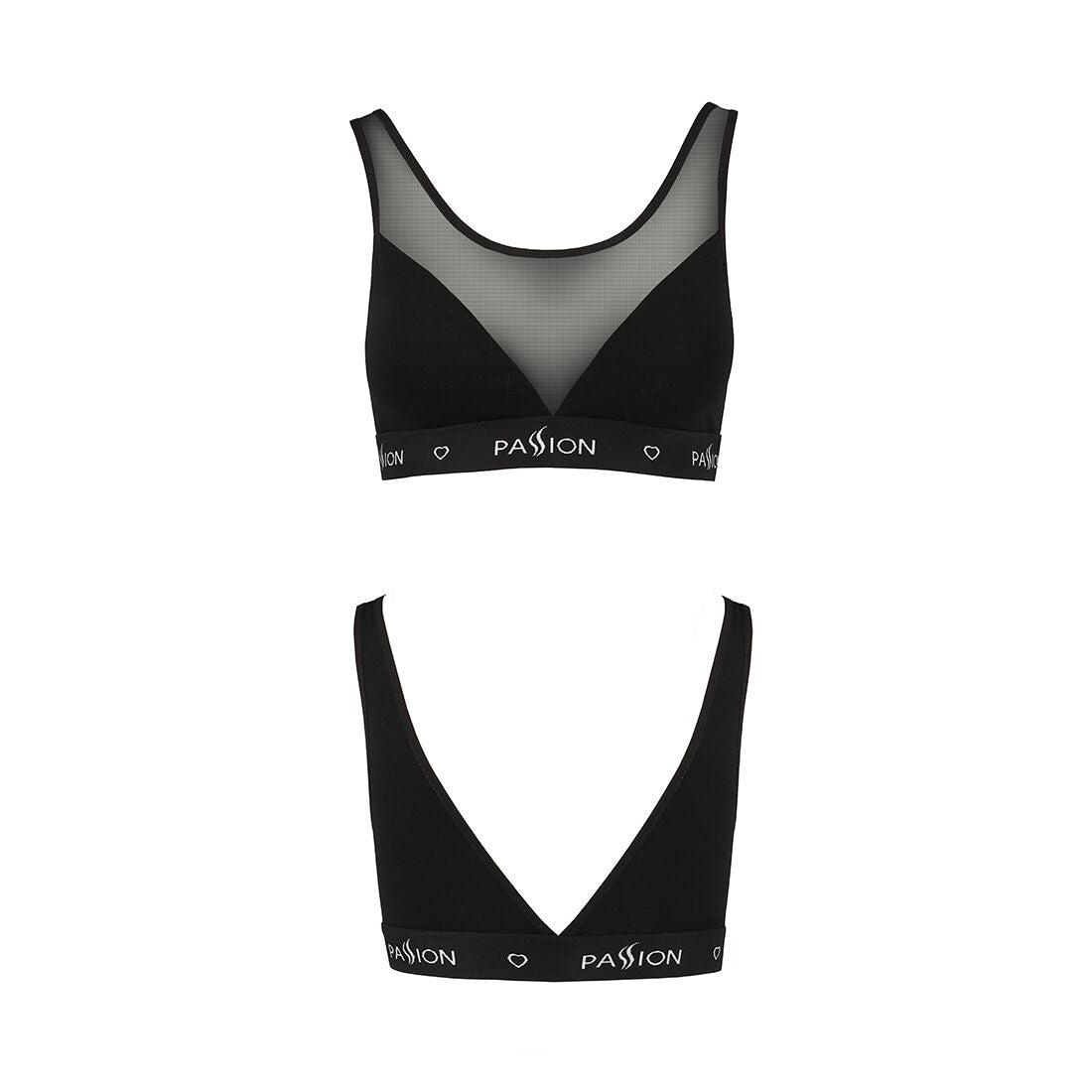Passion (Польща) Топ з прозорою вставкою Passion PS002 TOP L, black