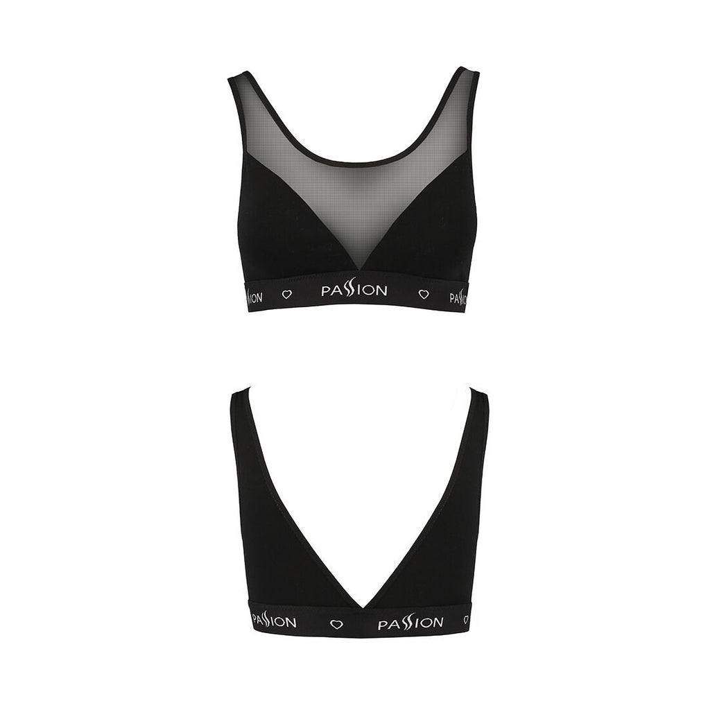 Passion (Польща) Топ з прозорою вставкою Passion PS002 TOP S, black