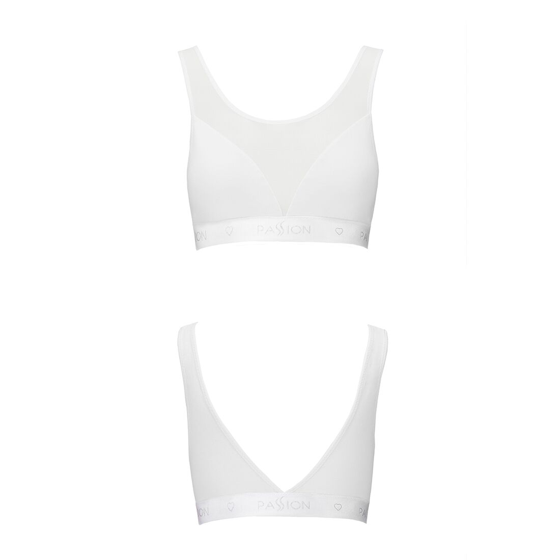 Passion (Польща) Топ з прозорою вставкою Passion PS002 TOP M, white