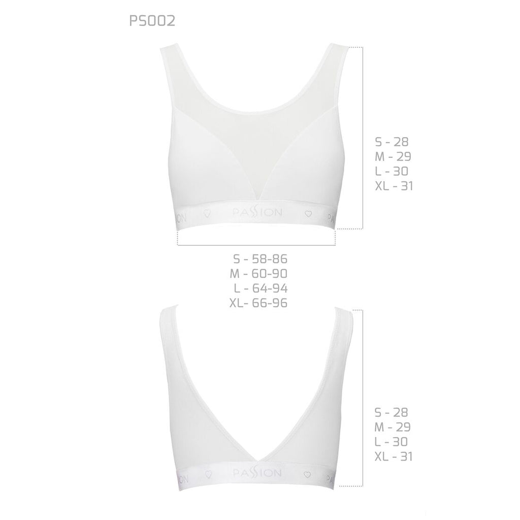 Passion (Польща) Топ з прозорою вставкою Passion PS002 TOP S, white