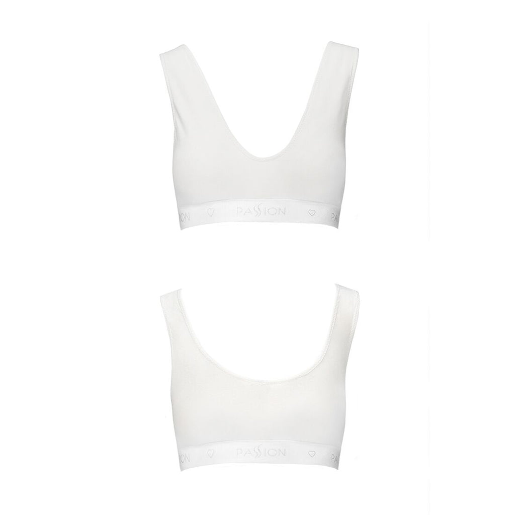 Passion (Польща) Спортивний топ з еластичної бавовни Passion PS005 TOP L, white