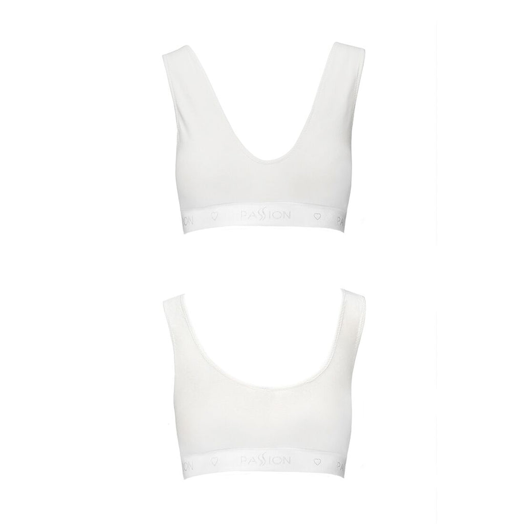 Passion (Польща) Спортивний топ з еластичної бавовни Passion PS005 TOP M, white