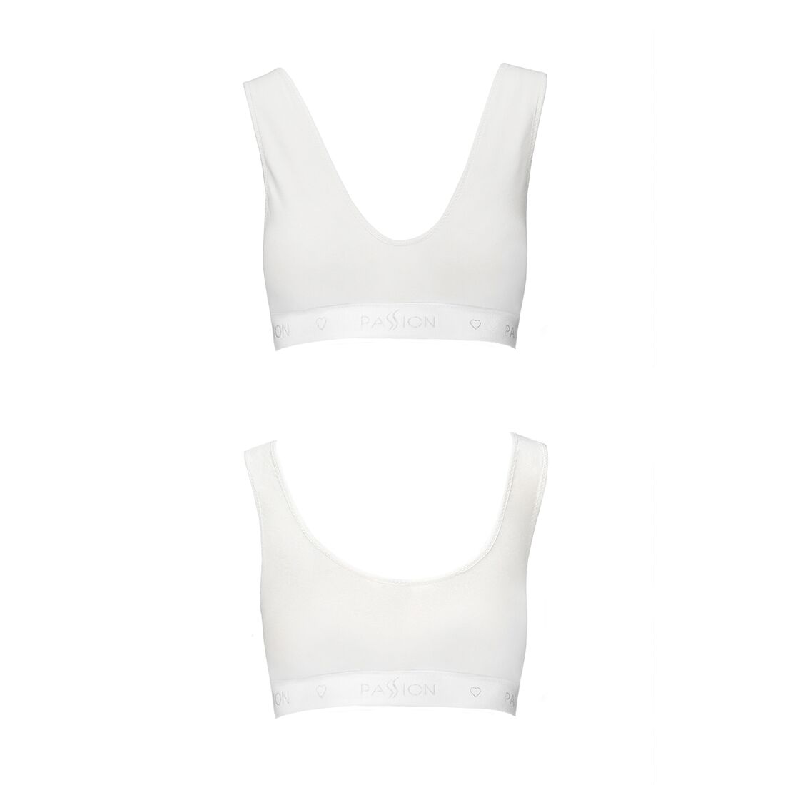 Passion (Польща) Спортивний топ з еластичної бавовни Passion PS005 TOP M, white