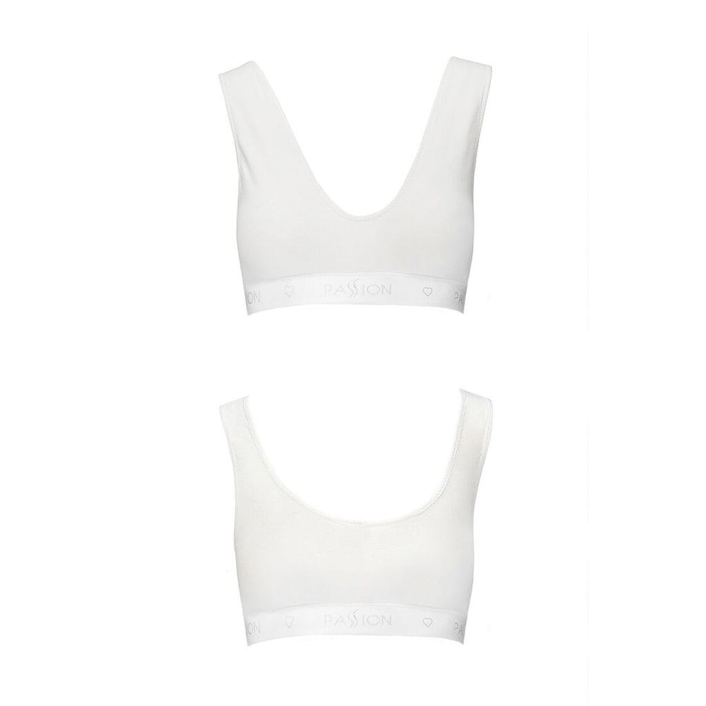 Passion (Польща) Спортивний топ з еластичної бавовни Passion PS005 TOP S, white