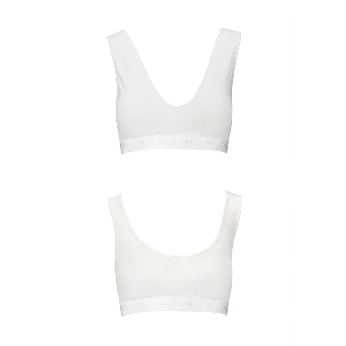 Passion (Польща) Спортивний топ з еластичної бавовни Passion PS005 TOP S, white